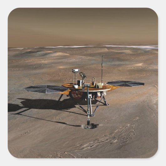 Phoenix Mars Lander 2 Vierkante Sticker (Voorkant)