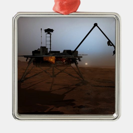 Phoenix Mars Lander 4 Metalen Ornament (Voorkant)