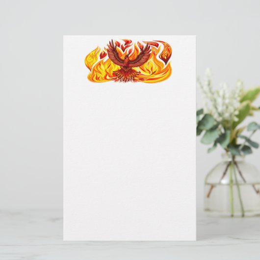 Phoenix mythologische onsterfelijke schepsel briefpapier (Staand voorkant)