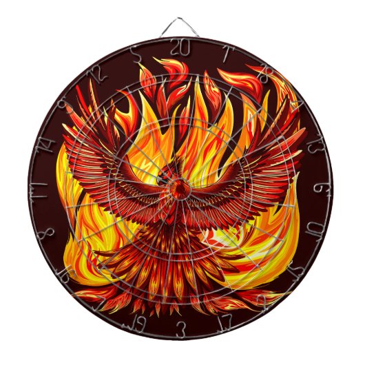 Phoenix mythologische onsterfelijke schepsel dartbord (Voorkant)