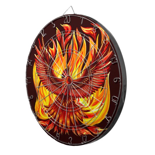 Phoenix mythologische onsterfelijke schepsel dartbord (Voorkant Rechts)