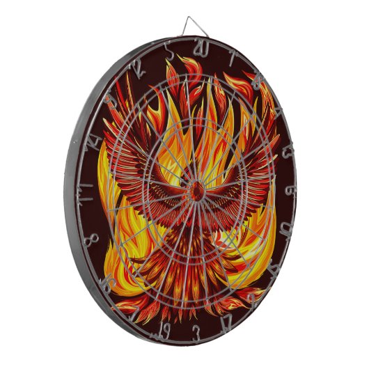 Phoenix mythologische onsterfelijke schepsel dartbord (Voorkant Links)