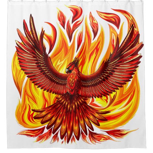 Phoenix mythologische onsterfelijke schepsel douchegordijn (Voorkant)