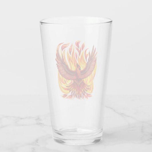 Phoenix mythologische onsterfelijke schepsel glas (Achterkant)