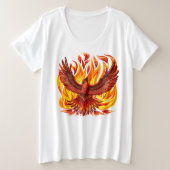 Phoenix mythologische onsterfelijke schepsel grote maat t-shirt (Design voorkant)
