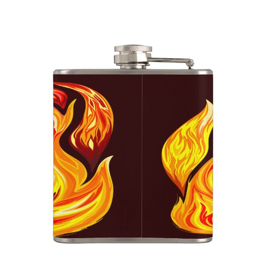 Phoenix mythologische onsterfelijke schepsel heupfles (Achterkant)