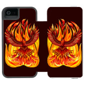 Phoenix mythologische onsterfelijke schepsel incipio iPhone portemonnee hoesje (Agenda Open)