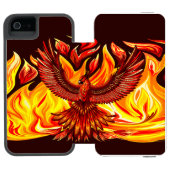 Phoenix mythologische onsterfelijke schepsel incipio iPhone portemonnee hoesje (Agenda Open)