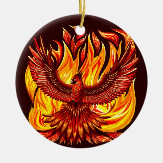 Phoenix mythologische onsterfelijke schepsel keramisch ornament (Voorkant)