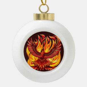 Phoenix mythologische onsterfelijke schepsel keramische bal ornament