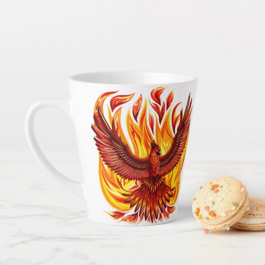 Phoenix mythologische onsterfelijke schepsel latte mok (In situ)