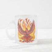 Phoenix mythologische onsterfelijke schepsel matglas koffiemok (Links)