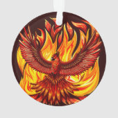 Phoenix mythologische onsterfelijke schepsel ornament (achterkant)