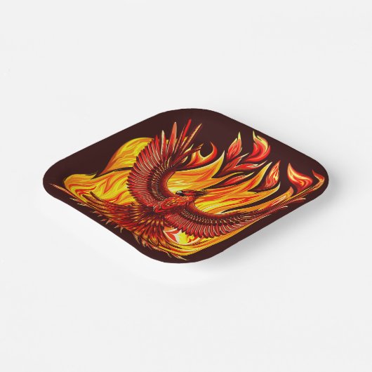Phoenix mythologische onsterfelijke schepsel papieren bordje (Gebogen)