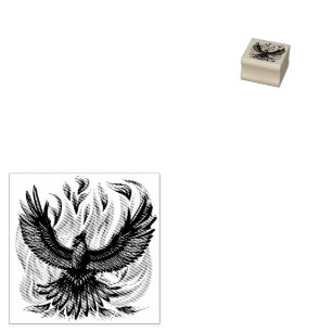 Phoenix mythologische onsterfelijke schepsel rubberstempel