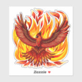 Phoenix mythologische onsterfelijke schepsel sticker (Vel)
