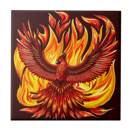 Phoenix mythologische onsterfelijke schepsel tegeltje (Voorkant)