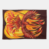 Phoenix mythologische onsterfelijke schepsel theedoek (Horizontaal)