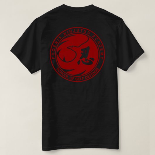 Phoenix Ninjutsu Academy School of Self Defense T-shirt (Design achterkant)