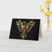 phoenix oplopend wenskaart kaart (Gele Bloem)