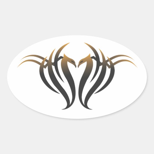 Phoenix Ovale Sticker (Voorkant)