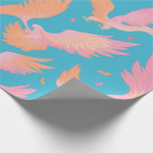 Phoenix Pastel Kleurrijk Gepersonaliseerd Patroon Cadeaupapier (Hoek)