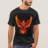 Phoenix Rebirth – Fiery Mythical Bird Rising from T-shirt (Voorkant)