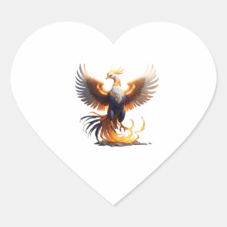 Phoenix Rise Hoodie 🔥 Mythical Fire Bird Sweatshi Hart Sticker