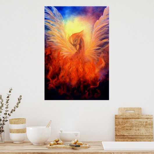 Phoenix Rising Art Print op Canvas (Keuken)