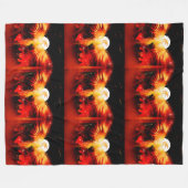 Phoenix Rising Blanket Fleece Deken (Voorkant (Horizontaal))