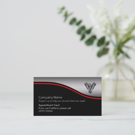 Phoenix Rising, crosse rouge, Carte de rendez-vous (Debout devant)