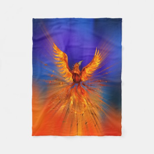 Phoenix Rising Fleece Deken (Voorkant)