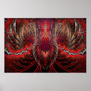 Phoenix Rising Fractal Poster