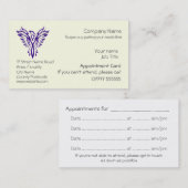 Phoenix Rising from Ashes, Appointment card Visitekaartje (Voorkant / Achterkant)