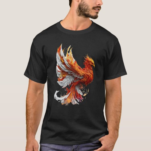 Phoenix Rising From Ashes Resurrection Rebirth New T-shirt (Voorkant)