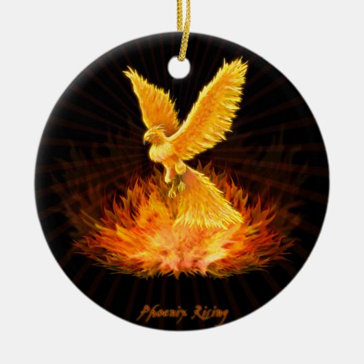 Phoenix Rising Keramisch Ornament (Voorkant)