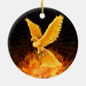 Phoenix Rising Keramisch Ornament (Achterkant)