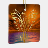 Phoenix Rising Keramisch Ornament (Rechts)