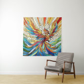 Phoenix Rising - kleurrijke mozaïekkunst Wandkleed (In situ)