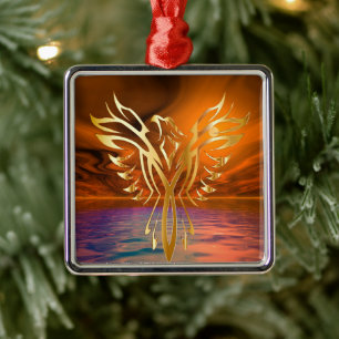 Phoenix Rising Metalen Ornament