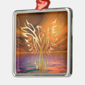 Phoenix Rising Metalen Ornament (Links)