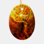 Phoenix Rising Ornament van Lisa Iris (Achterkant)