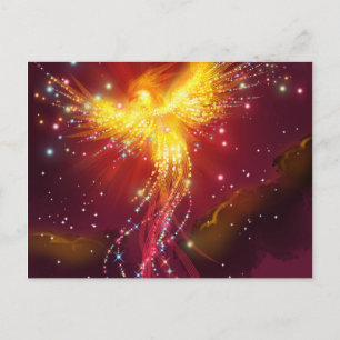 Phoenix Rising (paars) Briefkaart