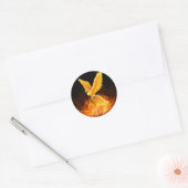 Phoenix Rising Ronde Sticker (Envelop)