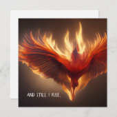 Phoenix Rising Support Inspirerende Sterkte Kaart (Voorkant / Achterkant)