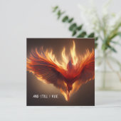 Phoenix Rising Support Inspirerende Sterkte Kaart (Staand voorkant)