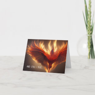 Phoenix Rising Support Inspirerende Sterkte Kaart