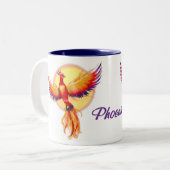 Phoenix Rising Tweekleurige Koffiemok (Voorkant links)