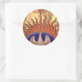 Phoenix Rising van de Ashes Ronde Sticker (Tas)