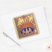 Phoenix Rising van de Ashes Vierkante Sticker (Envelop)